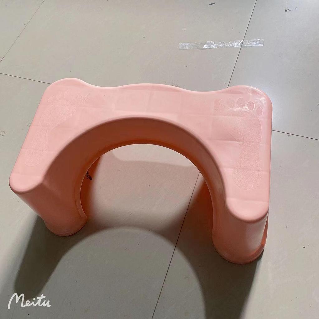 Plastic Anti-slip Footstool for Children & Elderly - Bathroom Squat Toilet Aid
