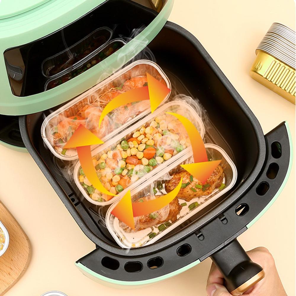 30pcs Food Grade Aluminum Foil Aluminum Foil Pans Air Fryer Liners  Party Meal Prep