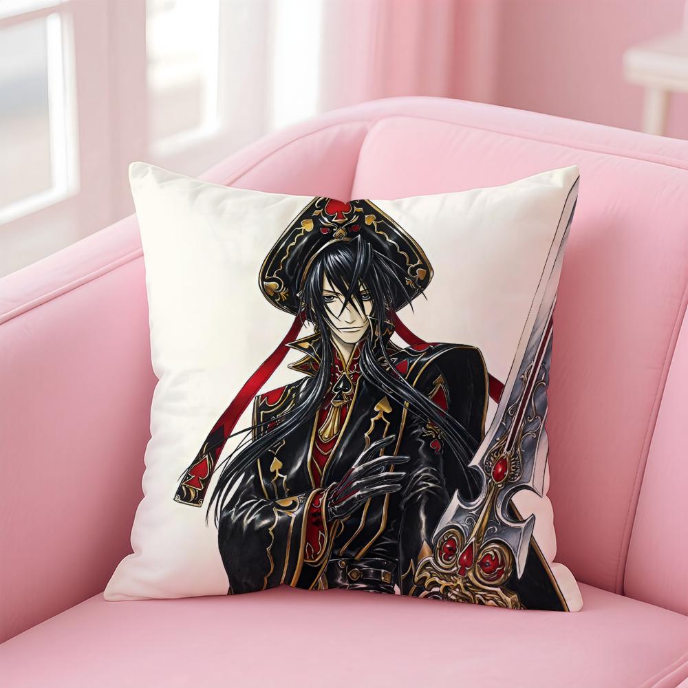 

Hot Anime TTrinity BloodS Cushion Cover Pillowcase Short Plush Invisible zipper Room Sofa Cushion Cover 30X30cm