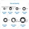 280-Piece Manganese Steel Retaining Ring Set: M3-M12 Sizes