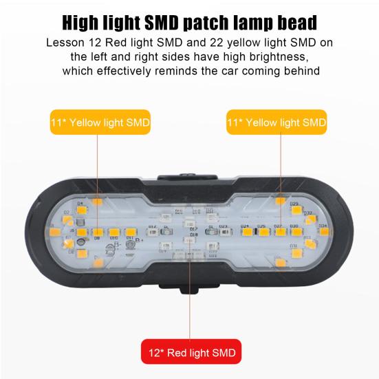 Bicycle Tail Light Waterproof Remote Control Turn Signal Light Type-C Rechargeable MTB Road Mountain Bike Rear Night Riding Bike Safety Warning Lamp