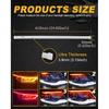 Sequential Flowing LED Strip 24inch Red+Yellow Daytime Running Lights 60cm Turn