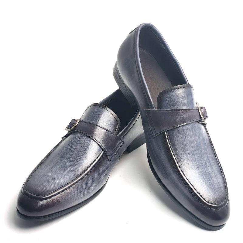 

Модные кожаные мужские лоферы из коровьей кожи высшего слоя, удобная уличная обувь, кожаная обувь, свадебная, офисная, формальная обувь, резиновая подошва, новинка 47 серый
