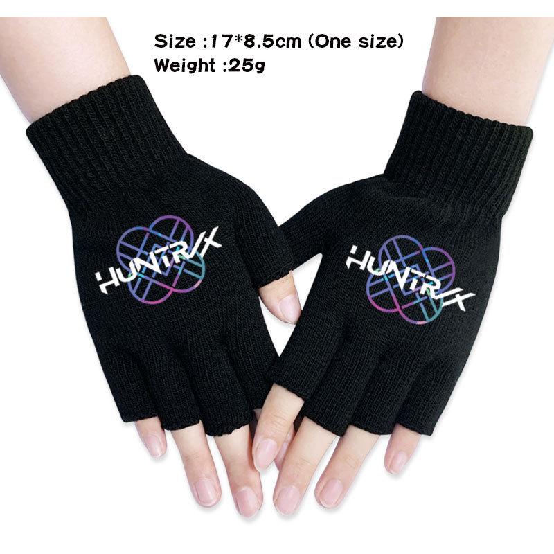 Kinder Jungen Mädchen Kpop Derpy Bedruckte Baumwolle Herbst Winter Warm Gestrickte Touch-Handschuhe