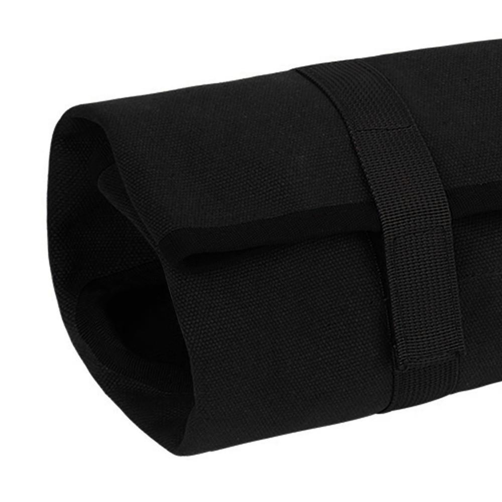 Canvas Material Cocktail Set Bag Portable Design Strap Handle Bartender Bag Folding Roll Multifunction Design Mixology Bag