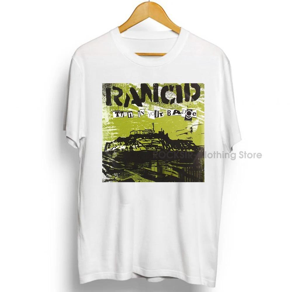 Mens Clothing Pop Punk Rancids Album Cool Skull Print Cotton Tees Short Sleeve Popular Unisex T Shirts Design Tops Streetwear