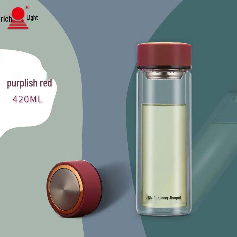 Fuguang Double-Wall Glass Tea Infuser Bottle