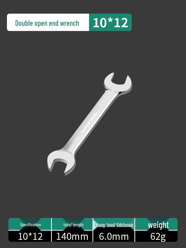 Doppelkopf-Maulschlüssel-Set - Polierte Oberfläche, Kleines Werkzeugset für Zuhause, 8-10mm Steckschlüssel-Helfer