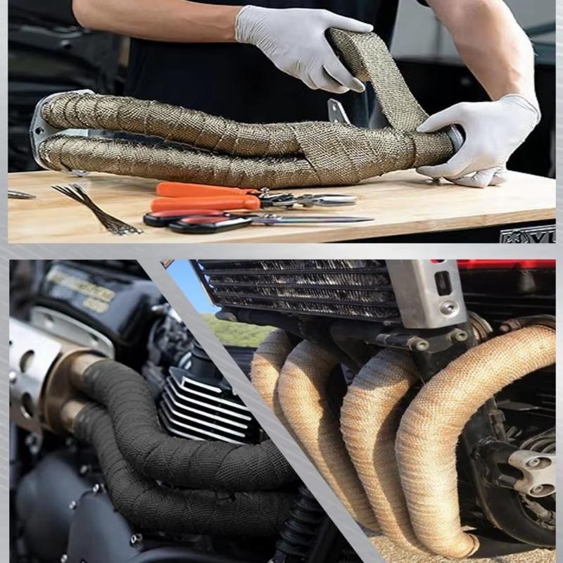 Car Motorcycle Exhaust Pipe  High-temperature Resistant Fiber ulation Board ulation Tape Stainless Steel Cable Tie