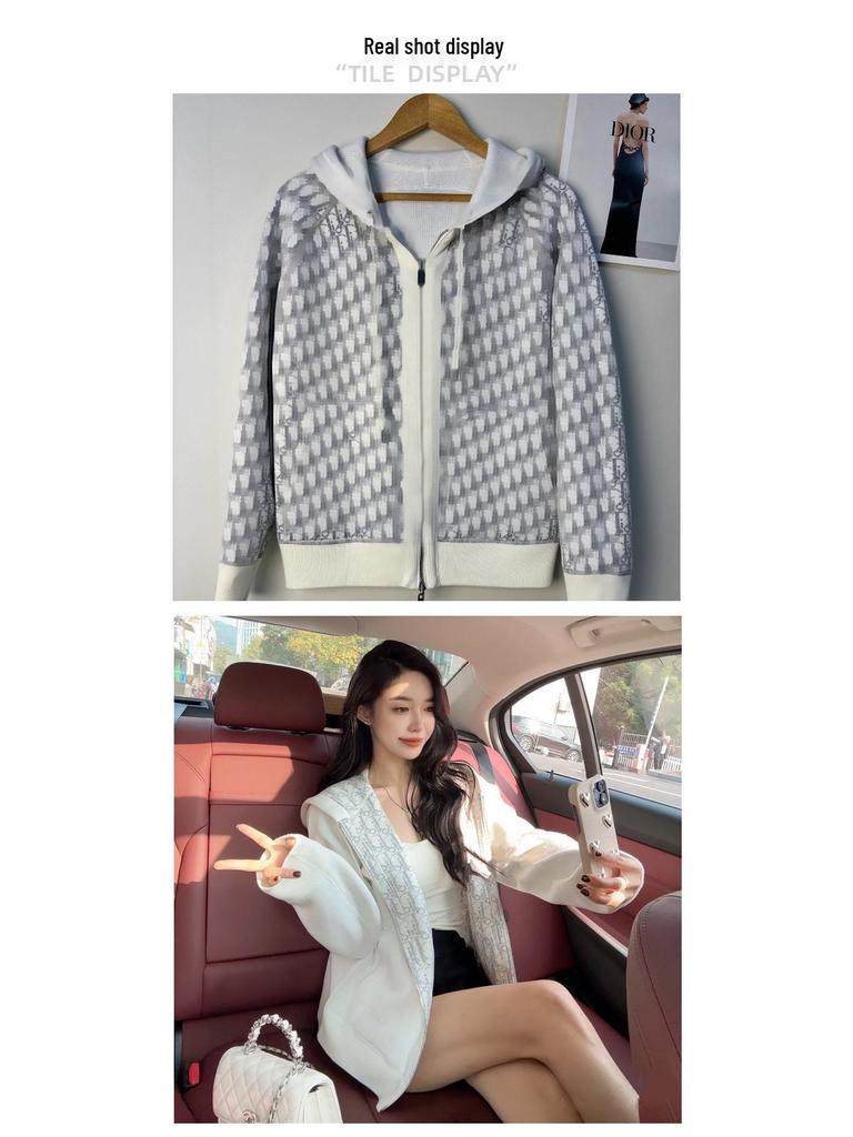 Nanyou 25SS Unisex Omkeerbare Gebreide Hooded Vest voor Herfst/Winter