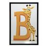 Plakat Śmiejąca Się Żyrafa Przy Literze B Plakat Śmiejąca Się Żyrafa Przy Literze B, 30X40 Cm, Rama Aluminiowa Czarna, Papier Matowy 230 Gsm
