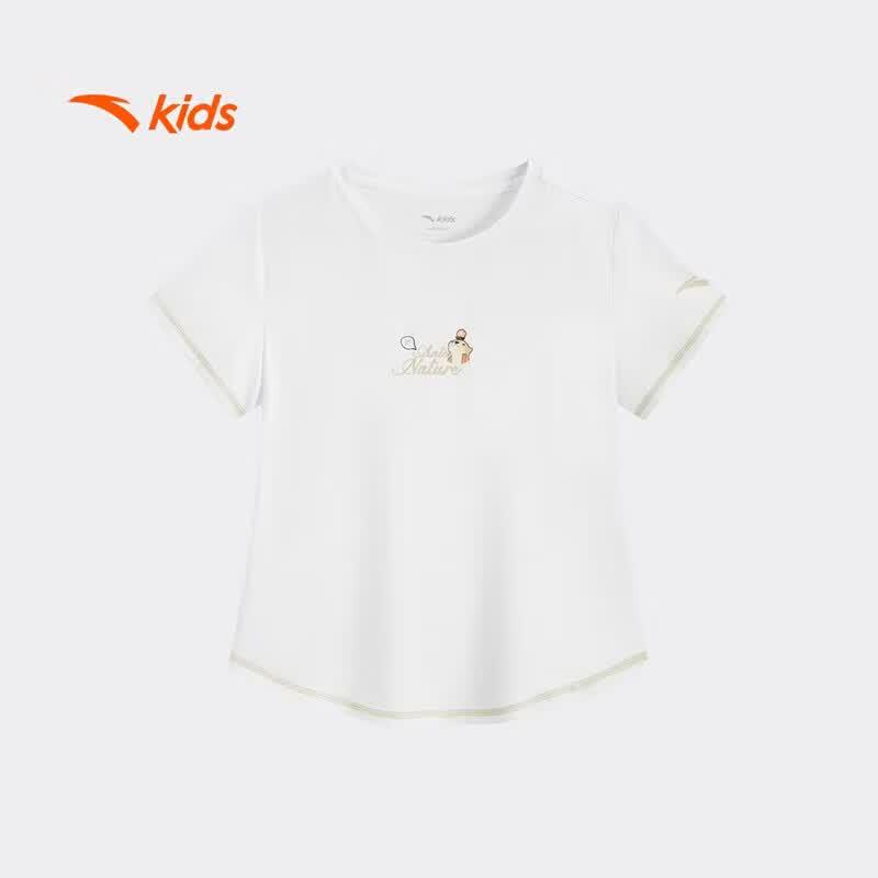 Anta Kids' Girls' Breathable Quick-Dry Short Sleeve T-Shirt