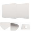 2Pcs Mouse Pad 2 Side PVC Leather Waterproof Desk Mat Office Home Mice Protector 27x21cm(Creamy White Silver )