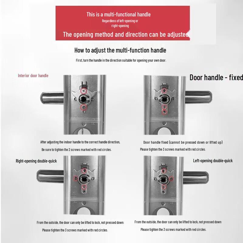 Universal Anti-theft Door Handle Set