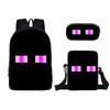 Minecraft Cartoon Game Character Printed Children Large Capacity Backpack