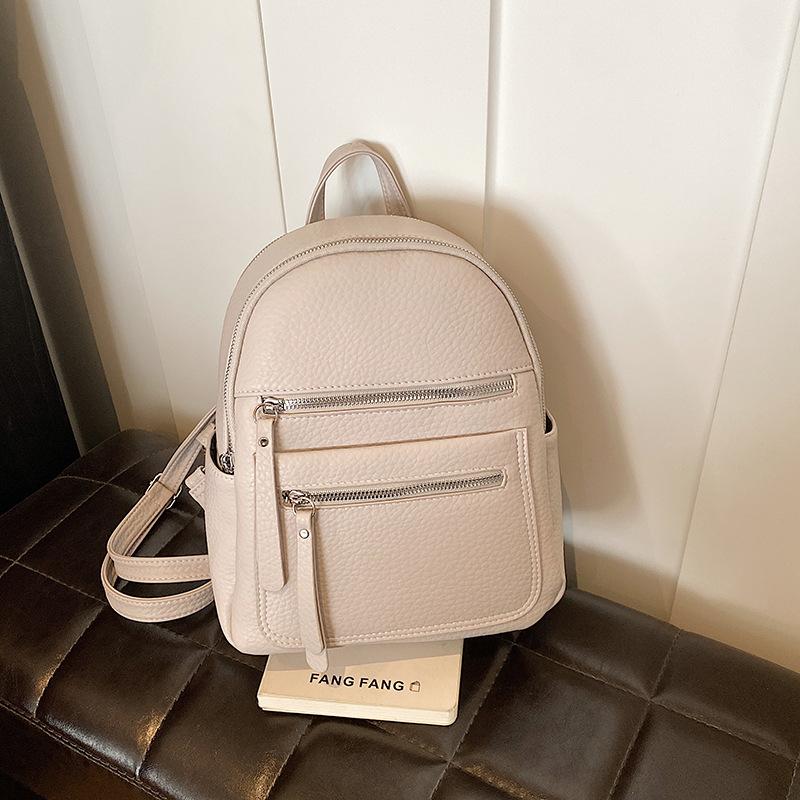 

Городской Простой Стиль Рюкзак-Пончик - Унисекс ПУ Ручной Crossbody Макарон Студенческая Школьная Сумка