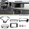 7x Carbon Fiber Center Consol Dash Trument Covers Trim For Ford Bronco +