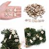 100pcs Mini Wooden Snowflake Confetti Christmas Tree Deer Mixed Shape Wooden Buttons Table Decoration Xmas Navidad Decor Supplie