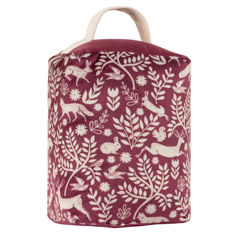 Furn Skandi Woodland Velvet Animals Doorstop
