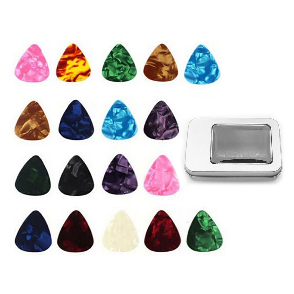 Acoustic Folk Guitar Accessories Kit Including Bridge Pins + Guitar Nuts + Celluloid Picks + Guitar Pick Holders +