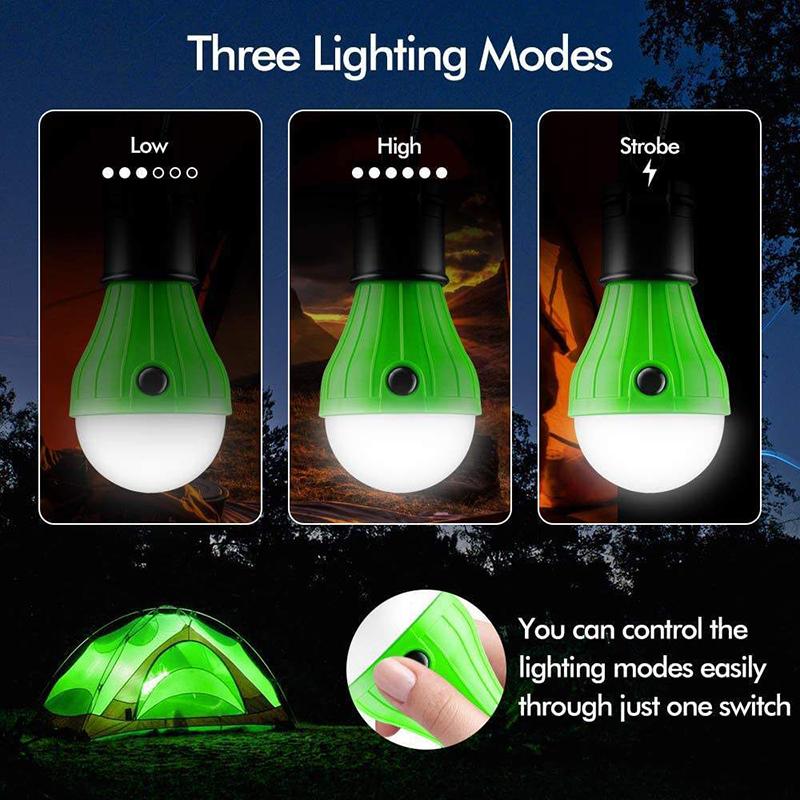 Camping Lantern Outdoor Light Battery Powered Lights Multicolor Waterproof Lighting Mini Portable Led Lamp Bulb Emergency Light