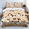 Cartoon Dog Doodle Pattern Pattern Duvet Cover Set Digital Print Colorful Polyester Bedding With Zipper Closur For Kids Gifts