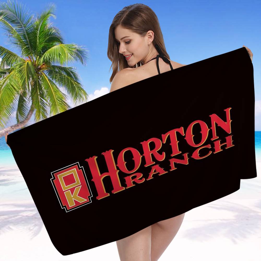 H-Hornady Logo Fashion Beach Towel Colorful Bath Towels For Girl Microfiber Quick Dry Custom Sand Free Beach Yoga Spa Gym Pool