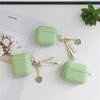 Applicable To Apple AirPods Pro1 Generation Bluetooth Headset Protective Case 11th Generation Grass Green Fabric Pendant Earphone Case