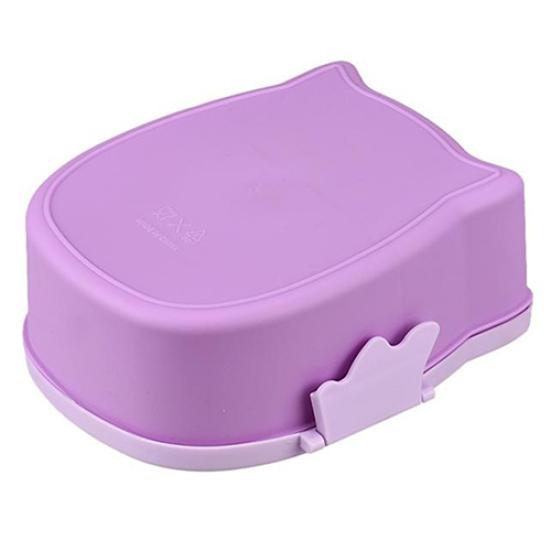 Niedliche Eulenform Lunchbox Kunststoff Lebensmittelaufbewahrungsbehälter Tragbare Bento Box