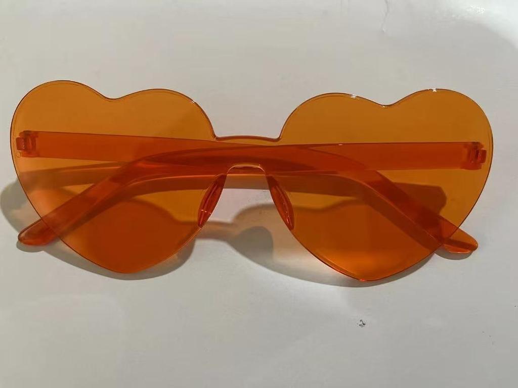 Unisex Peach Heart Sunglasses & Women's Heart Jumpsuit