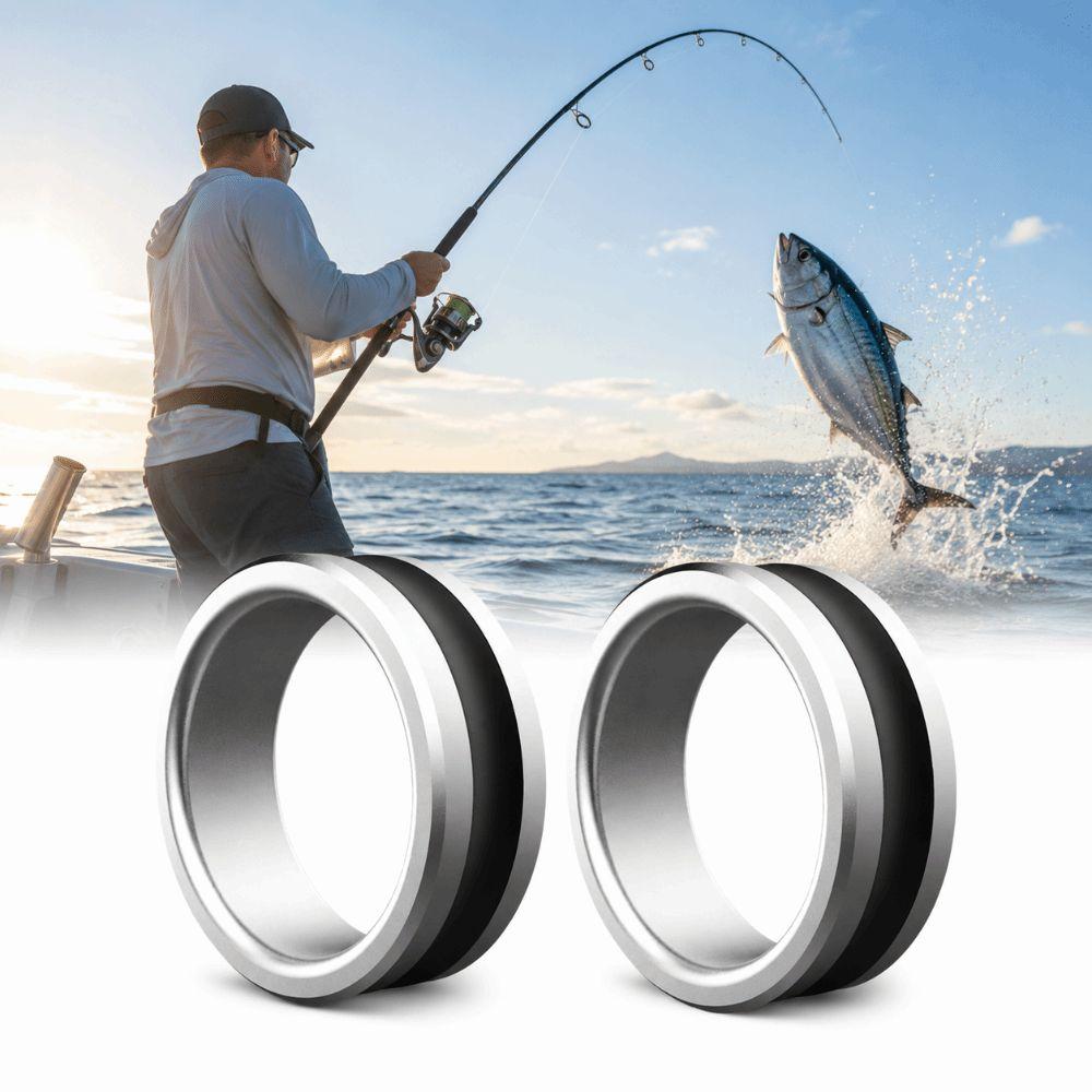 2PCS Lightweight Fishing Line Puller Ring Aluminum Alloy Fishing Line Dragger Tool  for Tying Knots