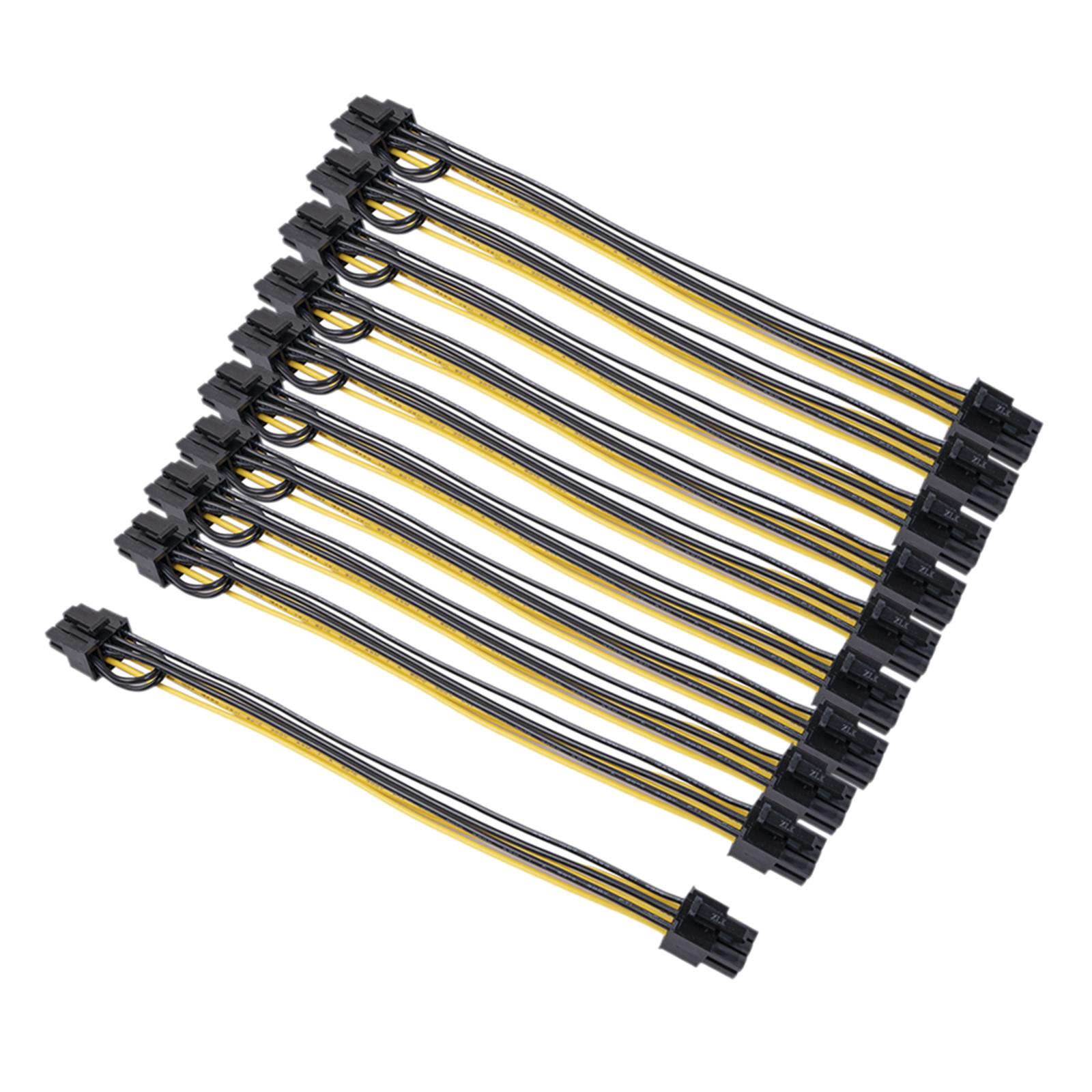 

GPU PCIe 6 Pin Female to 8 Pin (6+2) Female PCI Express Power Adapter Splitter Extension Cable 7.86-inch(20cm)