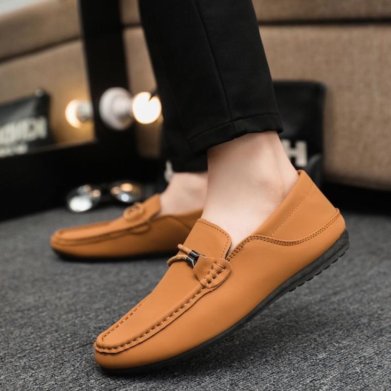 Fashion Round Toe Flat Male Casual Shoe Non Slip Footwear Offer Fashion 2025 In Promotion High Quality Trend Social Men's Leather Shoes