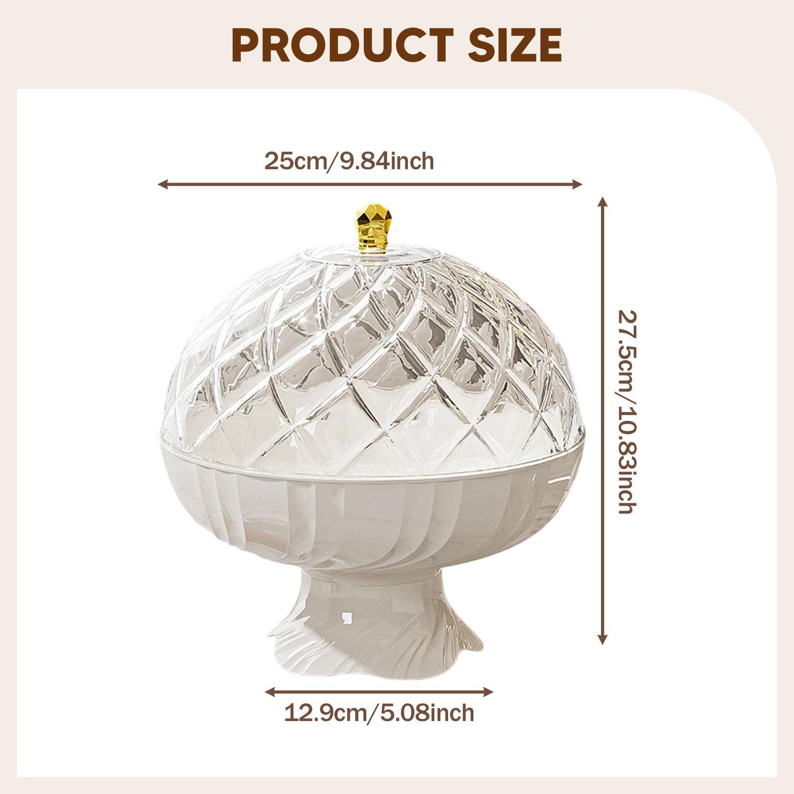 Fruit And Snack Bowl, Elegant European Container with Lid, Ideal for Office Countertops, Weddings,