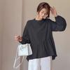 Spring and Autumn Women's Shirt Design Sense Solid Color Loose Irregular Pure Cotton Women's Shirt