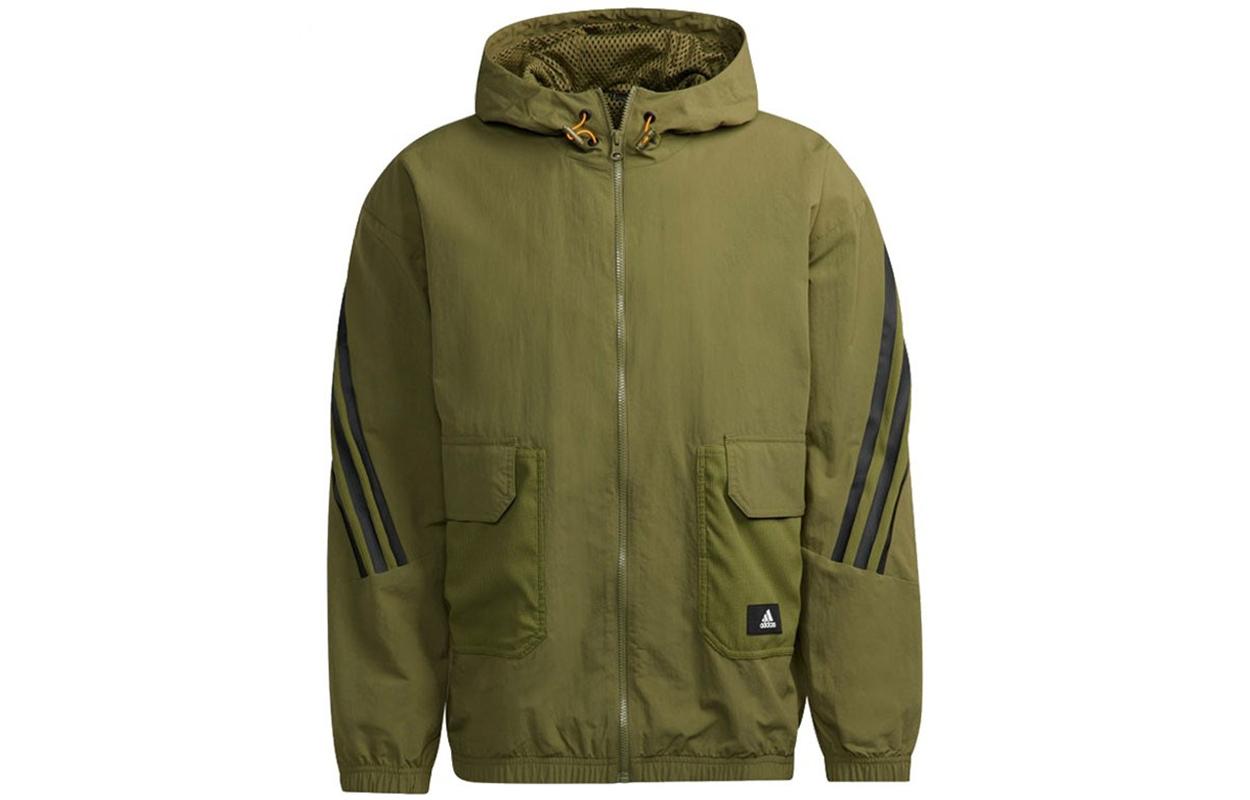 Adidas M Fi Wv Bst Fz Jacket Men s Army Green H65369 S