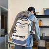 Student Schoolbag Women's Color Block Backpack Men Large Capacity Backpack