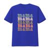 Vintage Retro Leopard Print Mama Stacked Text Casual T Shirt Vintage Washed Breathable Soft Slightly Streetwear