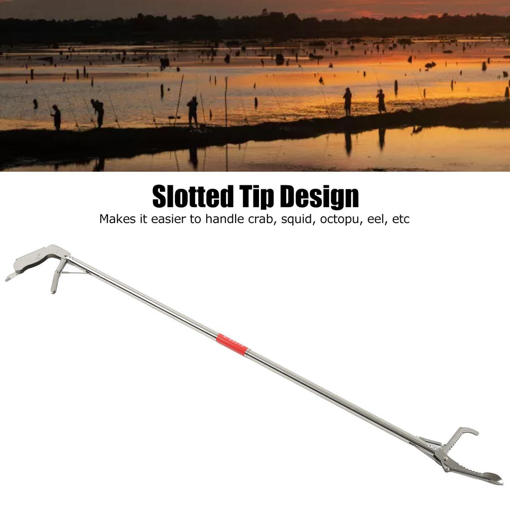 Krabbtång i rostfritt stål Skidmotstånd Slitsad spetsdesign Multifunktionell fiske sax-tång för fiske