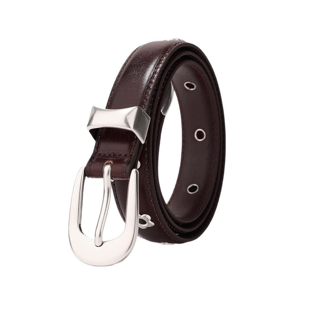 New Retro High-End First-Layer Women'S Belt Personalized Trend Belt Women'S Fashion Versatile Casual Pants Belt New