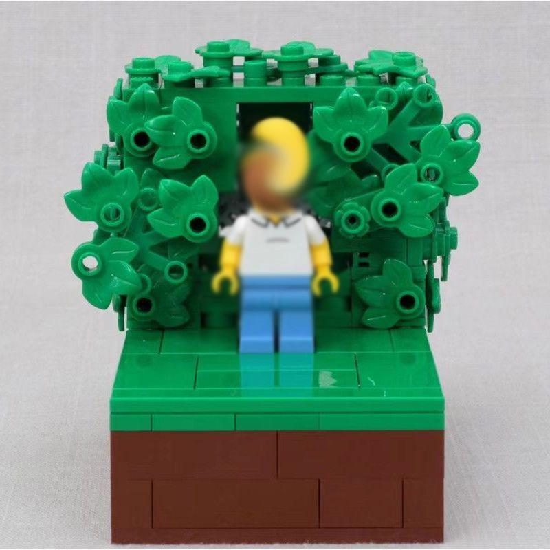 Moc Construction Block Homer Backing Into The Bushes Technology Blocks Birthday Christmas Holiday Diy Gifts Adults Toys
