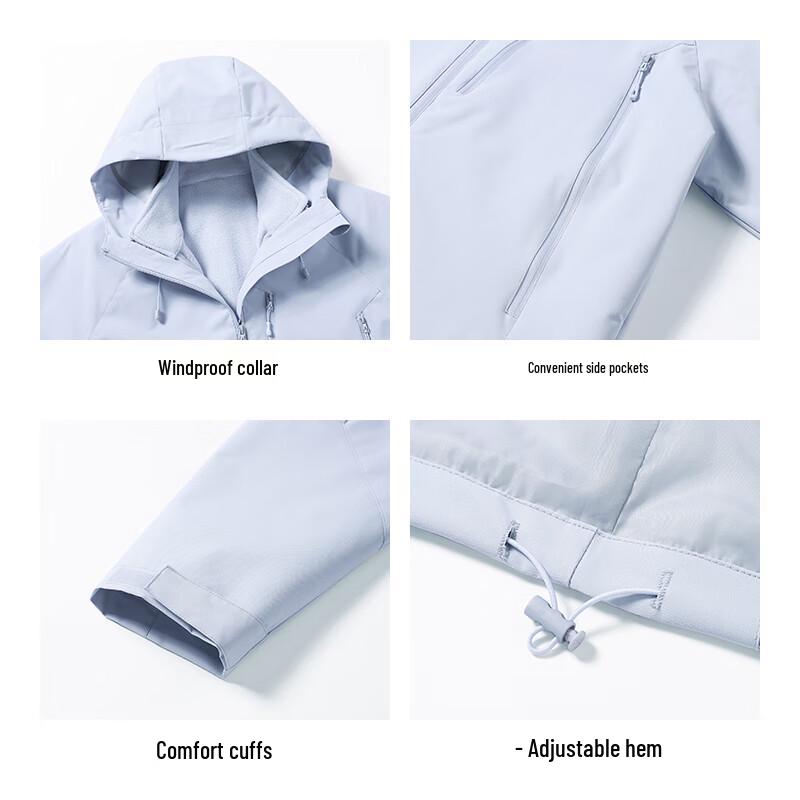 JEANSWEST 3-in-1 Unisex Outdoor Windbreaker Jacket