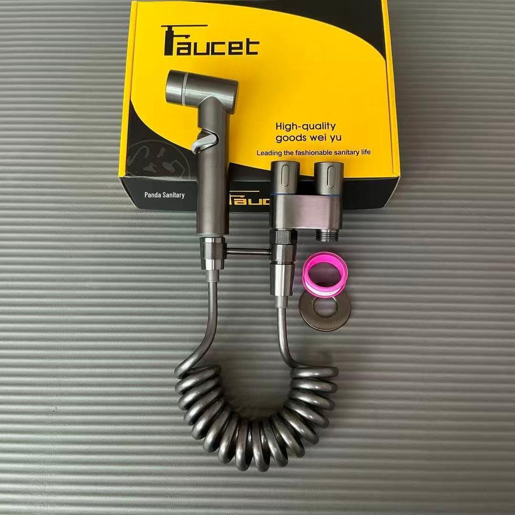 Toilet Bidet Spray Gun with Dual Function High-Pressure Valve