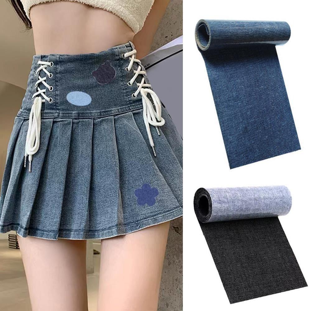 Apparel Sewing Jean Iron-On Patches Repair Hot Melt Adhesive Rectangular Clothes Iron On Patches 8 x 50 cm