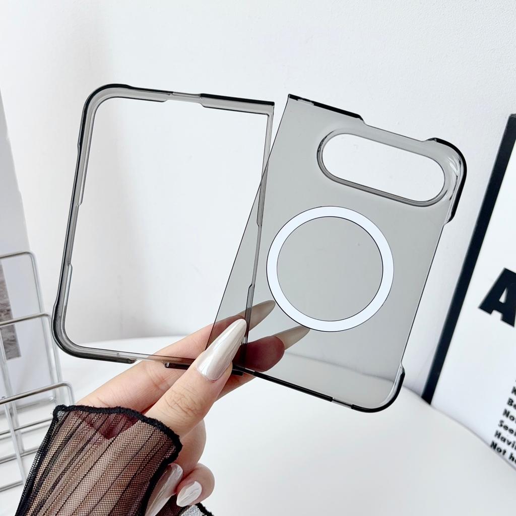 Custodia Per iPhone Duo Fold Opaca Trasparente PC Rigida Magnetica Protettiva Cover Posteriore Per MagSafe Ricarica Wireless Guscio Funda