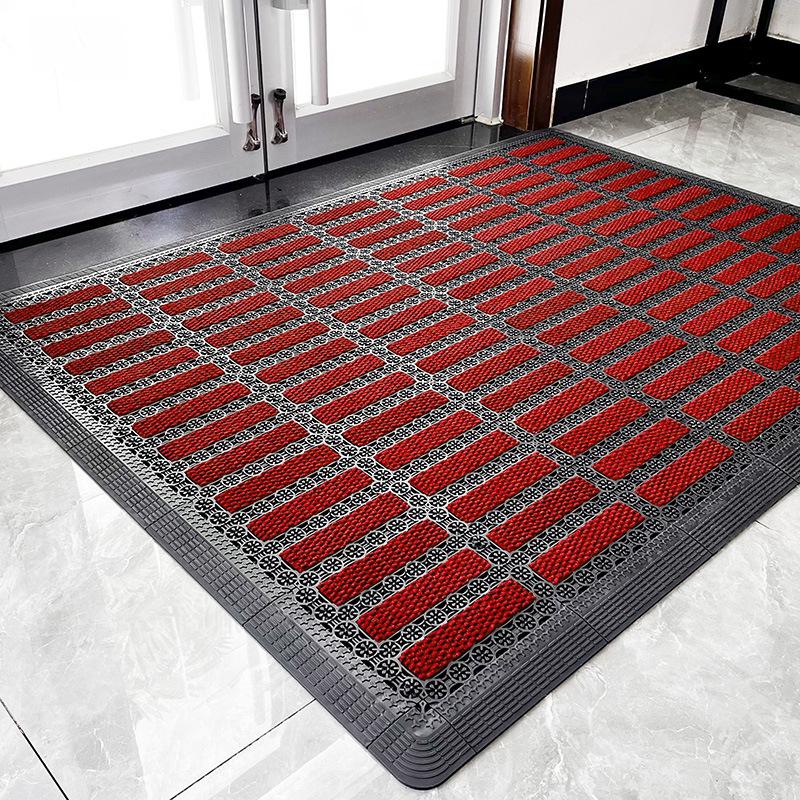 

Commercial Anti-slip Waterproof Outdoor Entrance Mat: Business Dust Removal Carpet 1 Square Meter темно-червоний колір