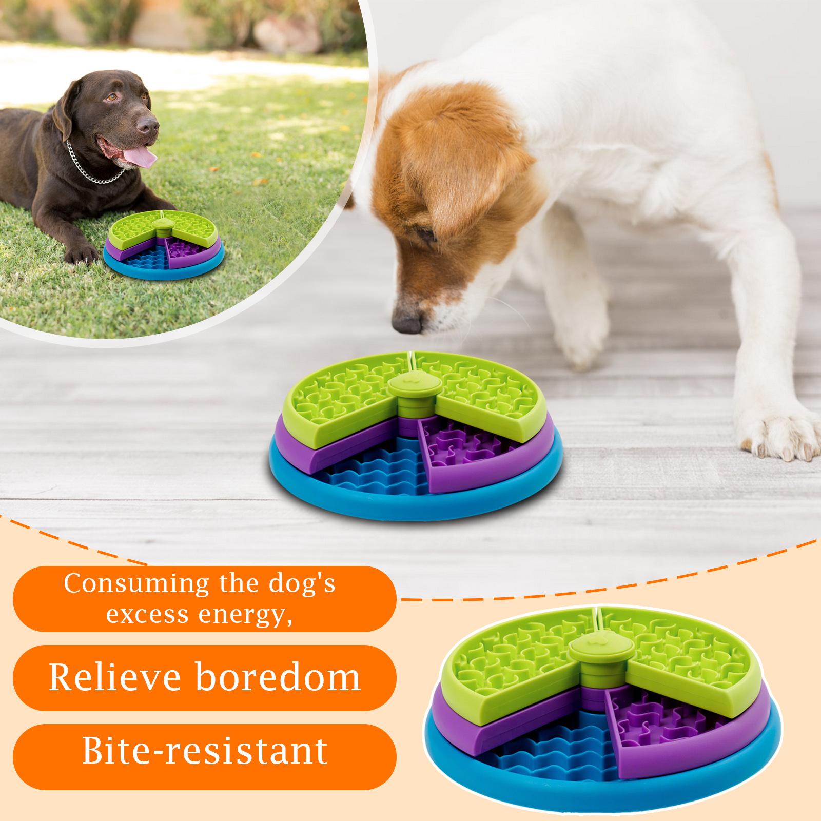 

Slow,feed Pet Food Bowl, With A Three,layer Design, Can Reduce Pets Boredom And Anxiety, And Is A Non, Interactive Intelligent Feeder. One Size