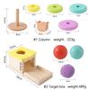 Kids Wooden Montessori Toys Coin Ball Busy Drum Color Shape Cognition Match Educational Sensory Toys Baby Teaching Aid Toy Gifts