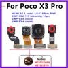 Front Rear Camera For Xiaomi Poco X3 Pro NFC GT Facing Frontal View Selfie Backside Flex Small Back Camera Module Parts Macro