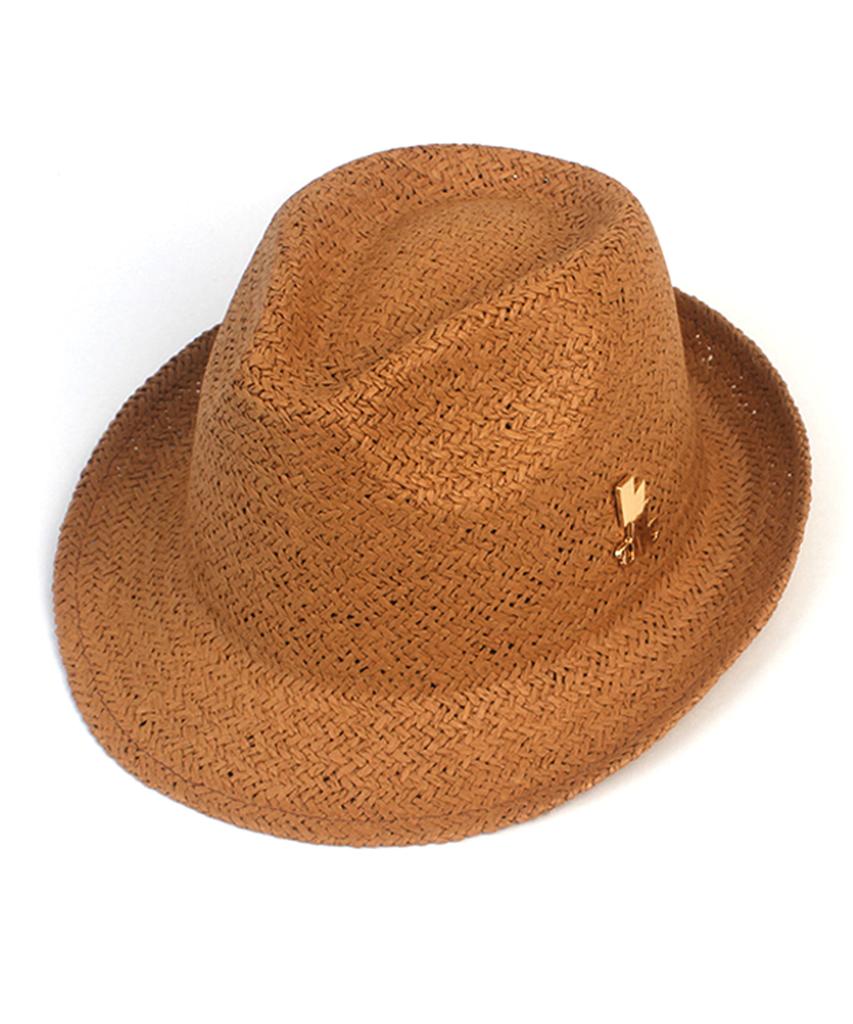 Yunibeosyeolkemiseuteuli Bu Swing Simple Brown Fedora Summer Hat